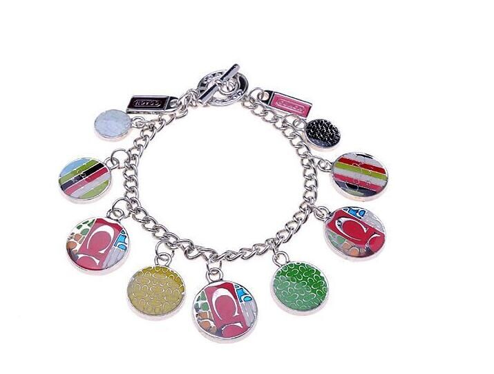 Coach Heart Charm Pink Bracelets CWA - Click Image to Close